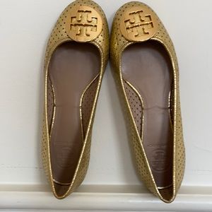Tory Burch Gold Reva Ballet Flat